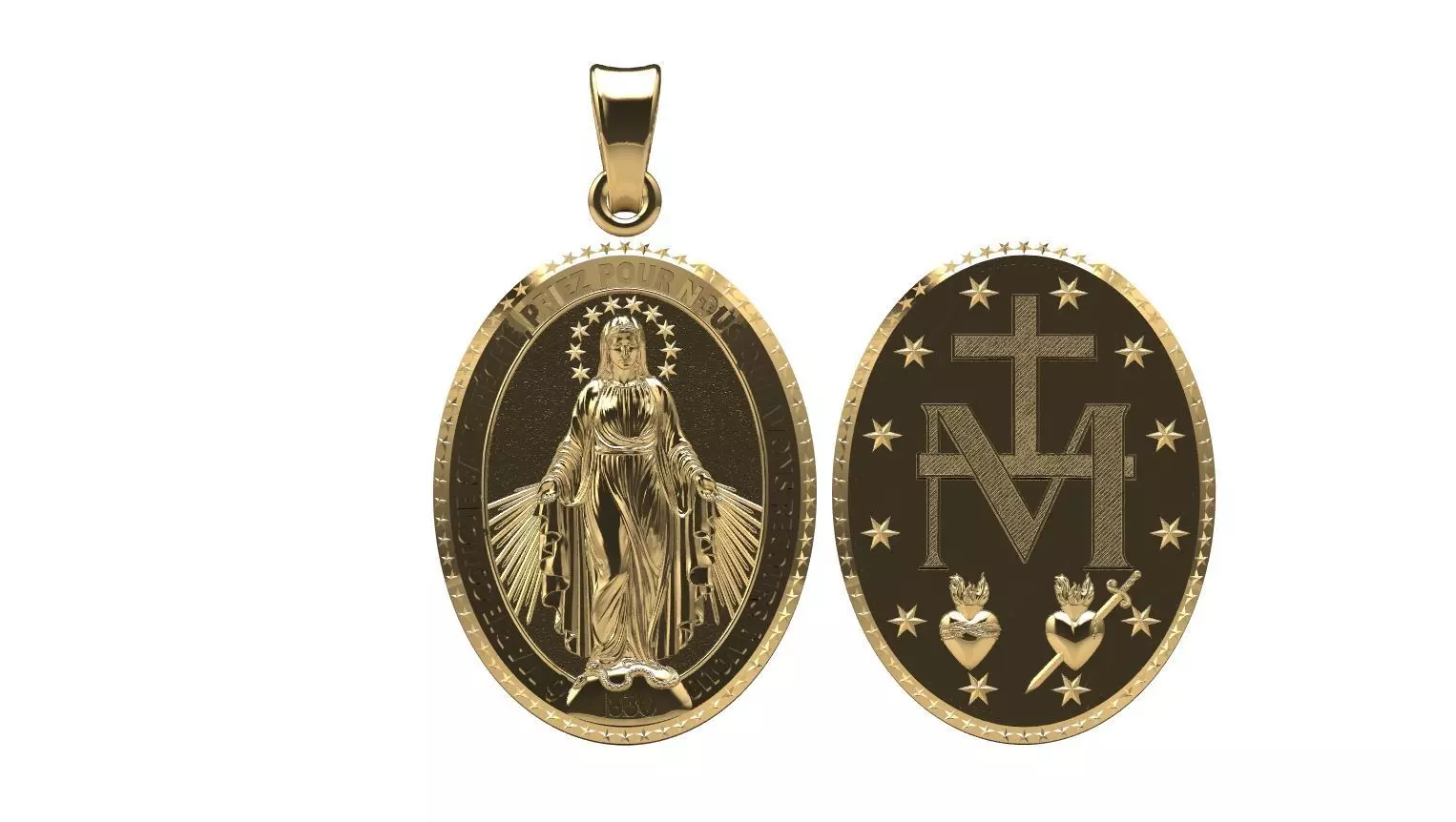 Medalha Nossa Senhora das Gracas 3D print model