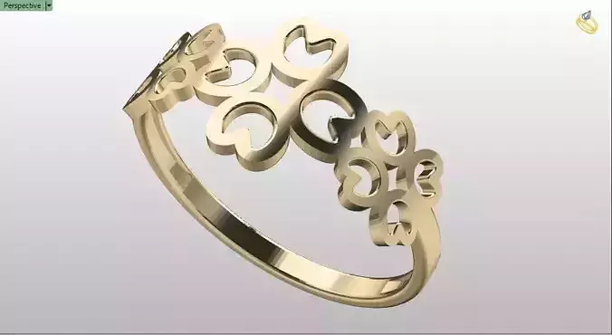Anillo corazon manzana para dama 9us