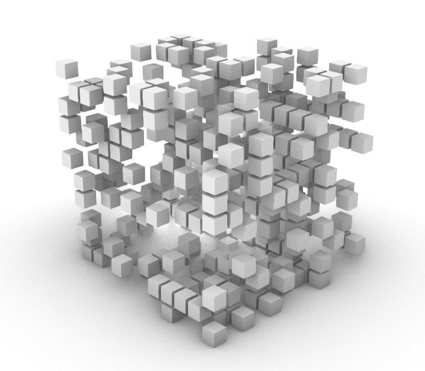 Random Cubes Model Rhino 3D model_2
