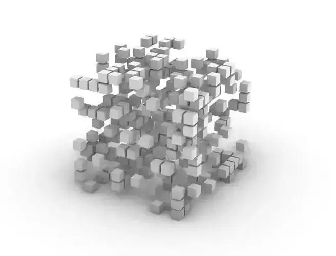 Random Cubes Model Rhino