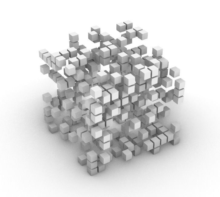 Random Cubes Model Rhino 3D model_1