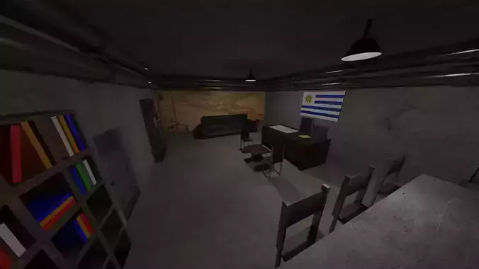 Military Bunker - Uruguay Low-poly 3D model