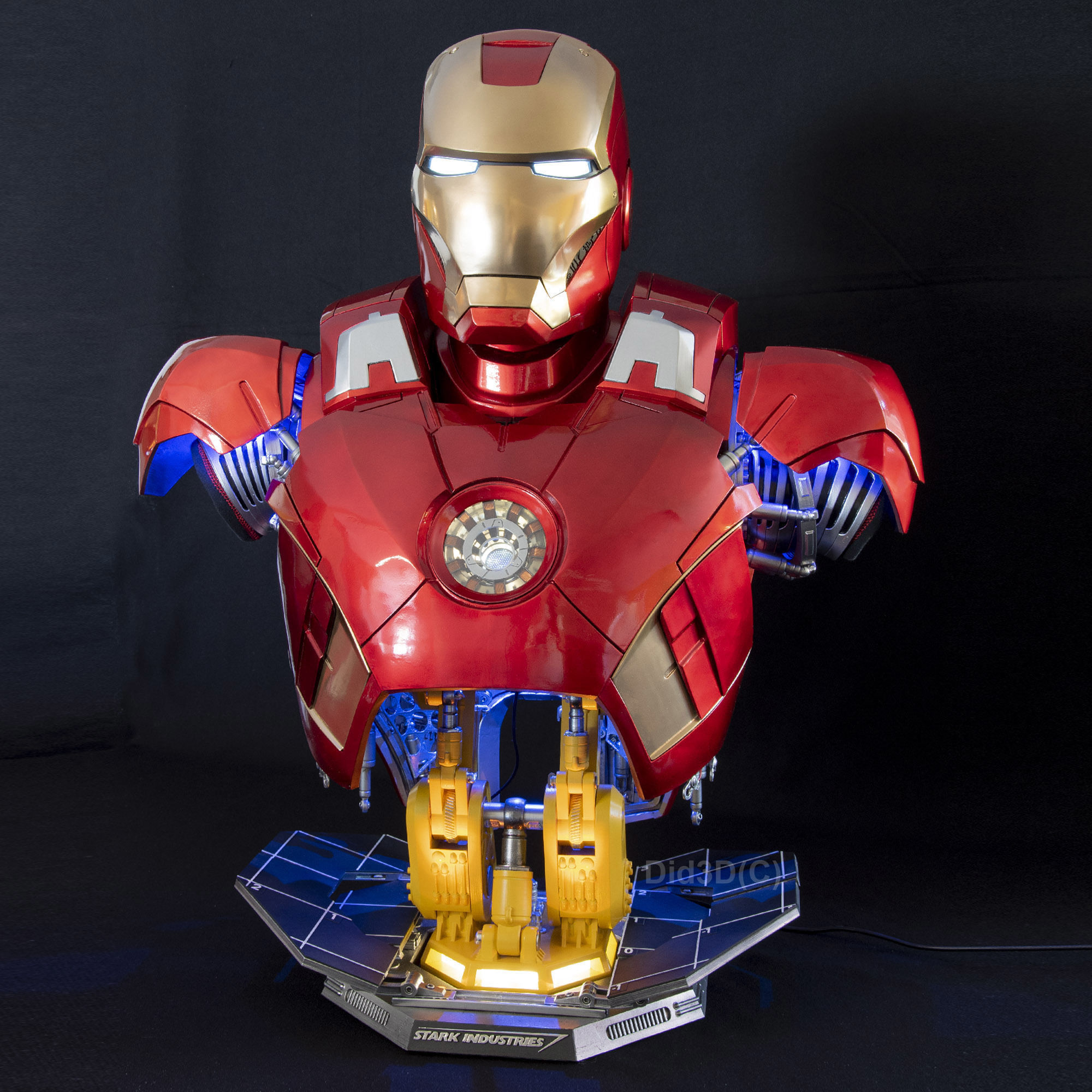 IRONMAN Mark7 BUST HQ LIFE SIZE Did3D 3D Print Ready 3D print model_3