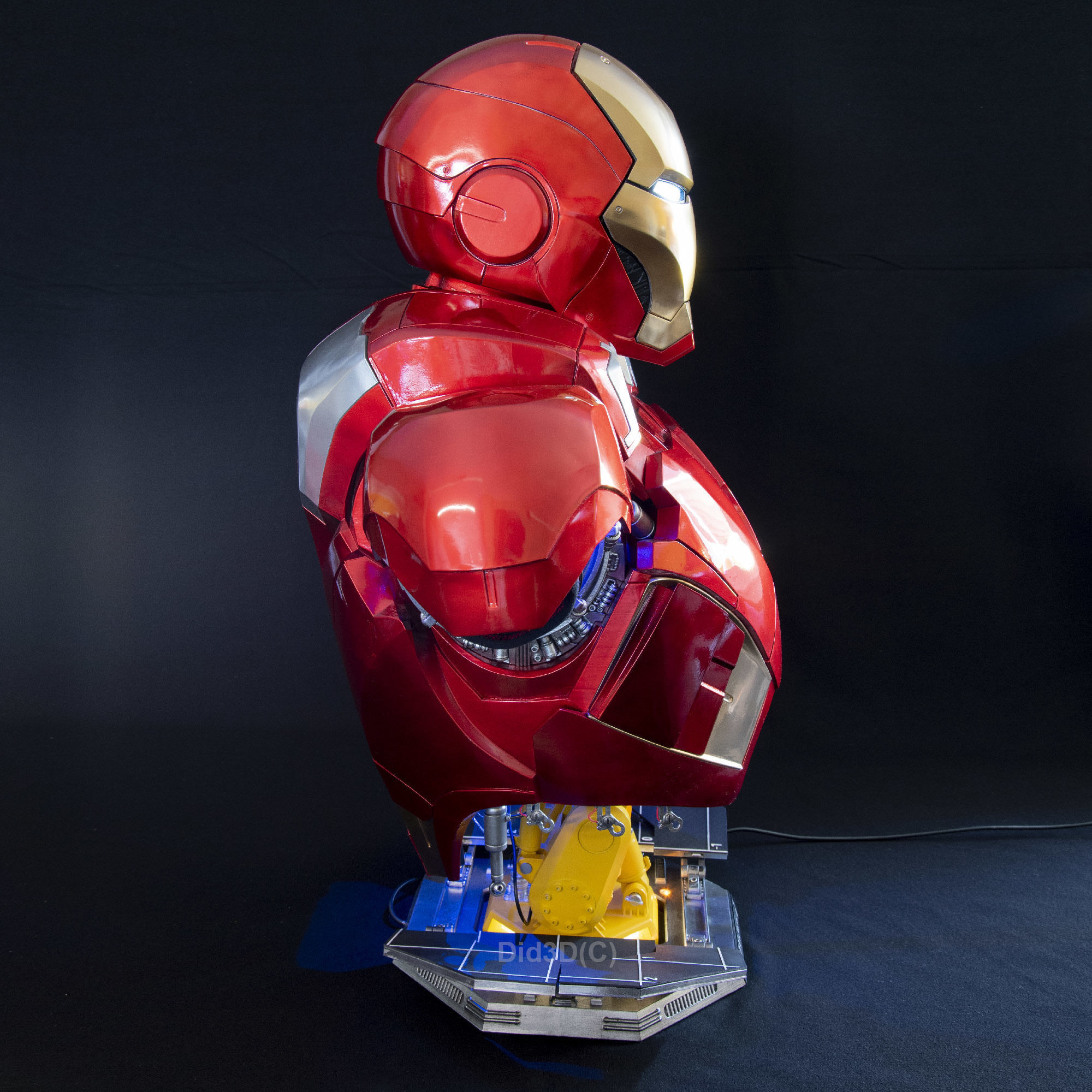 IRONMAN Mark7 BUST HQ LIFE SIZE Did3D 3D Print Ready 3D print model_5