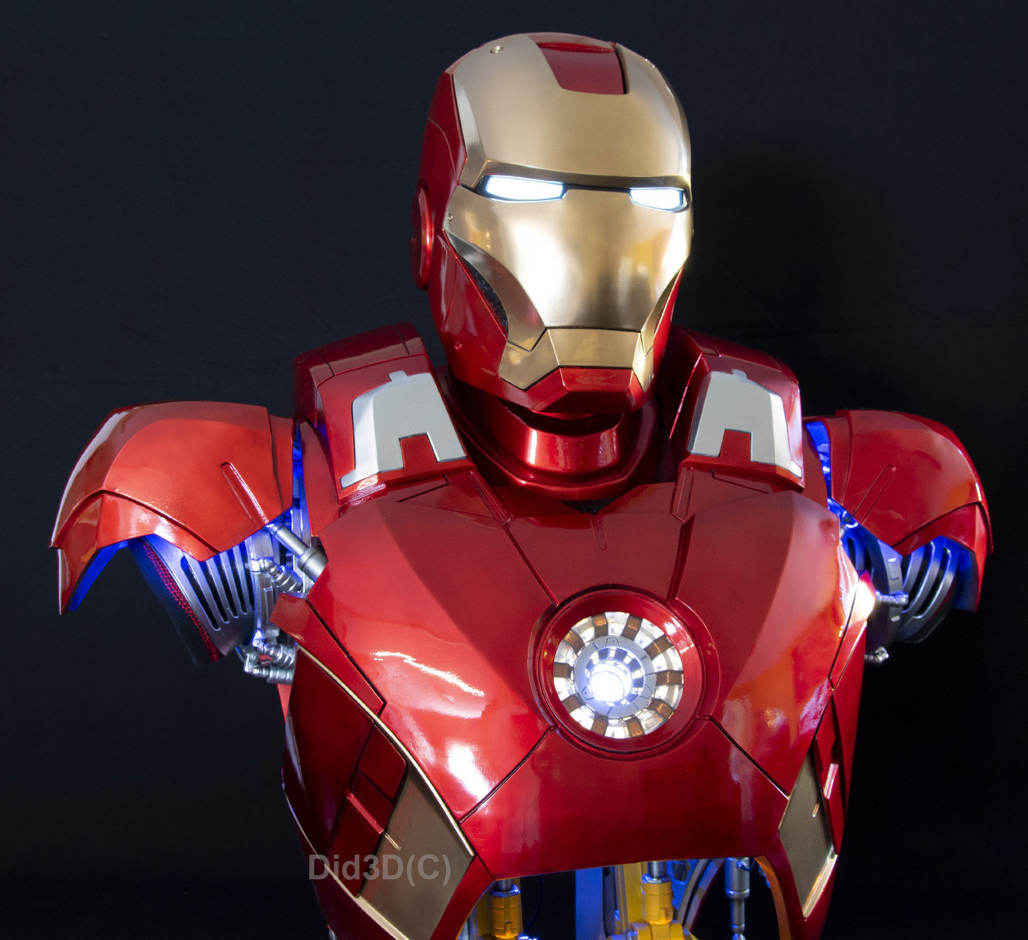 IRONMAN Mark7 BUST HQ LIFE SIZE Did3D 3D Print Ready 3D print model_7