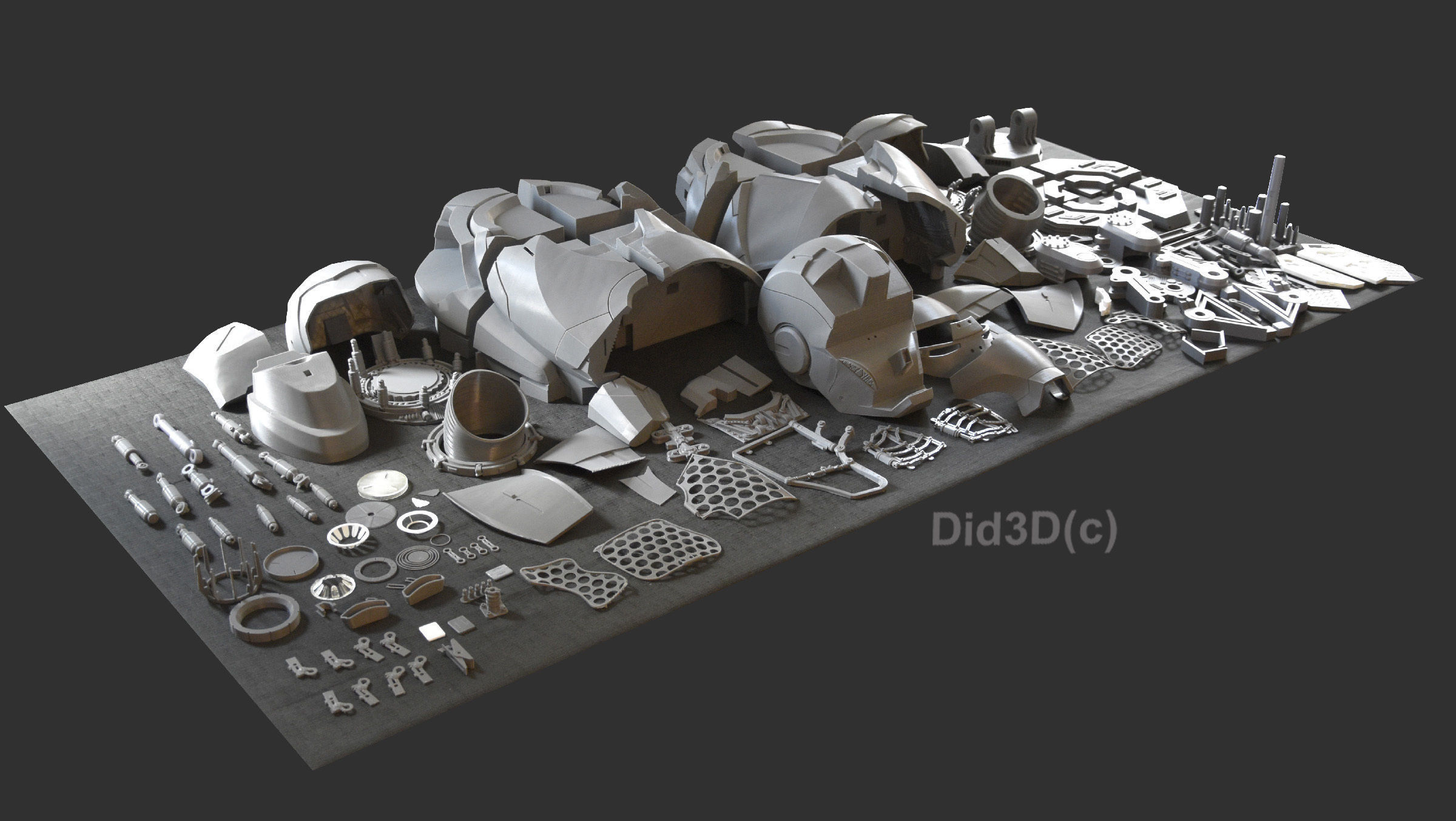 IRONMAN Mark7 BUST HQ LIFE SIZE Did3D 3D Print Ready 3D print model_14