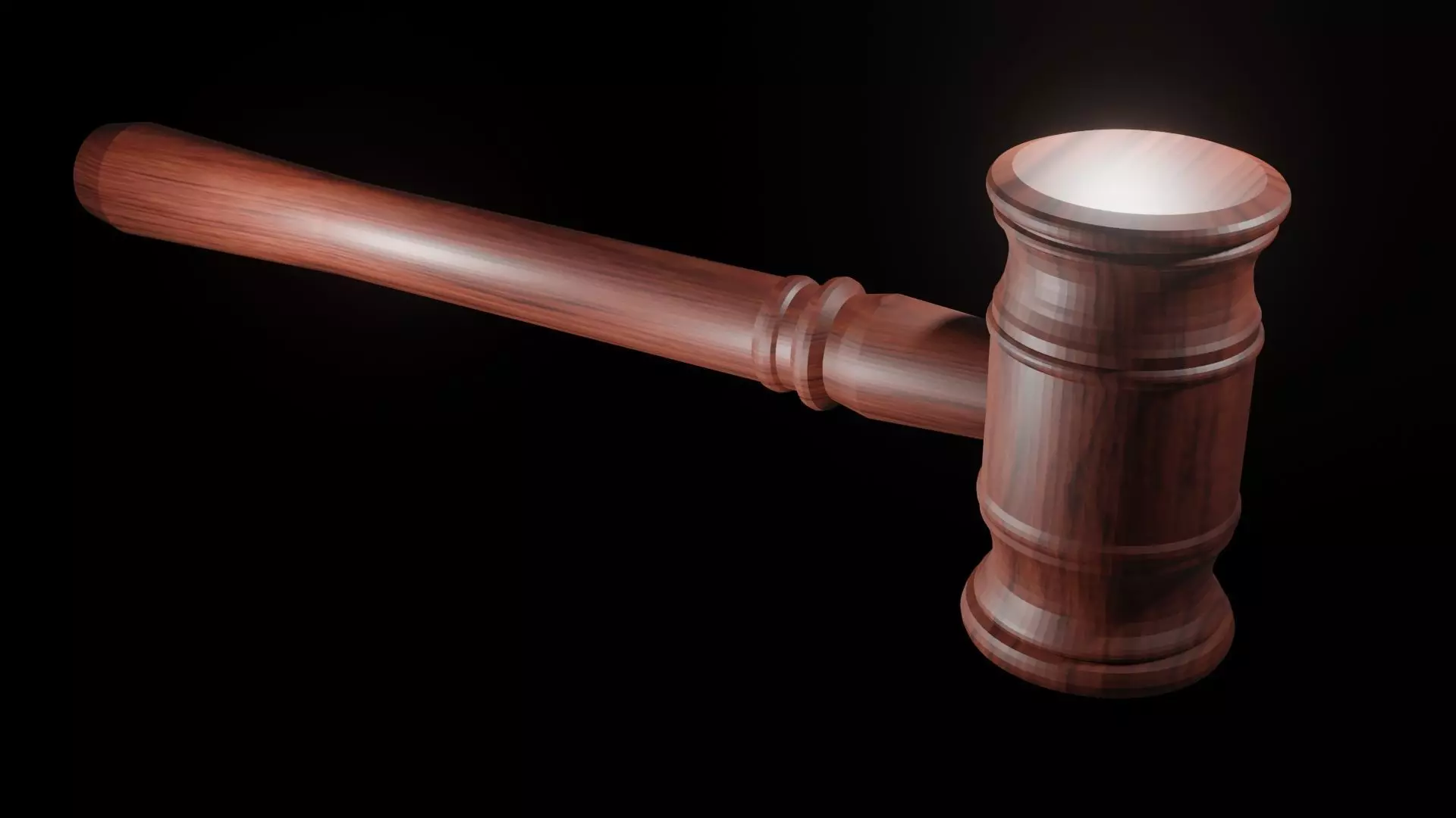 Gabble 2 wooden gavel 3D model_0