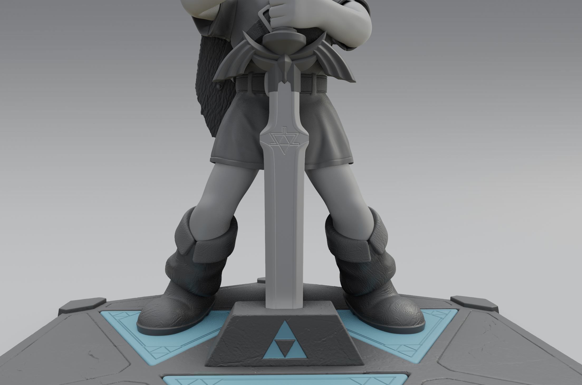 Zelda Ocarina Of Time Young Link - 3D PRINTABLE STATUE 3D print model_10