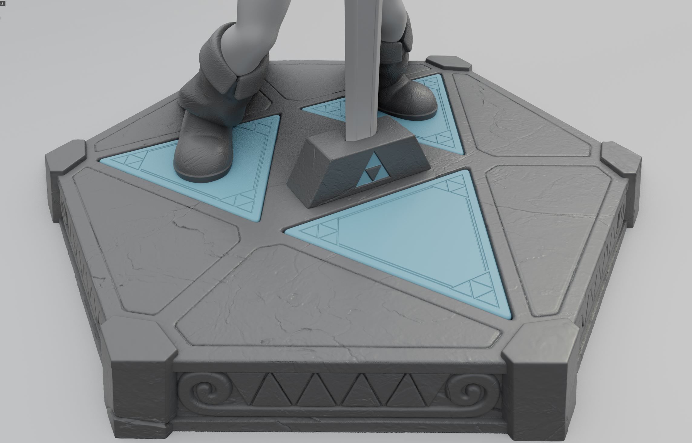 Zelda Ocarina Of Time Young Link - 3D PRINTABLE STATUE 3D print model_9