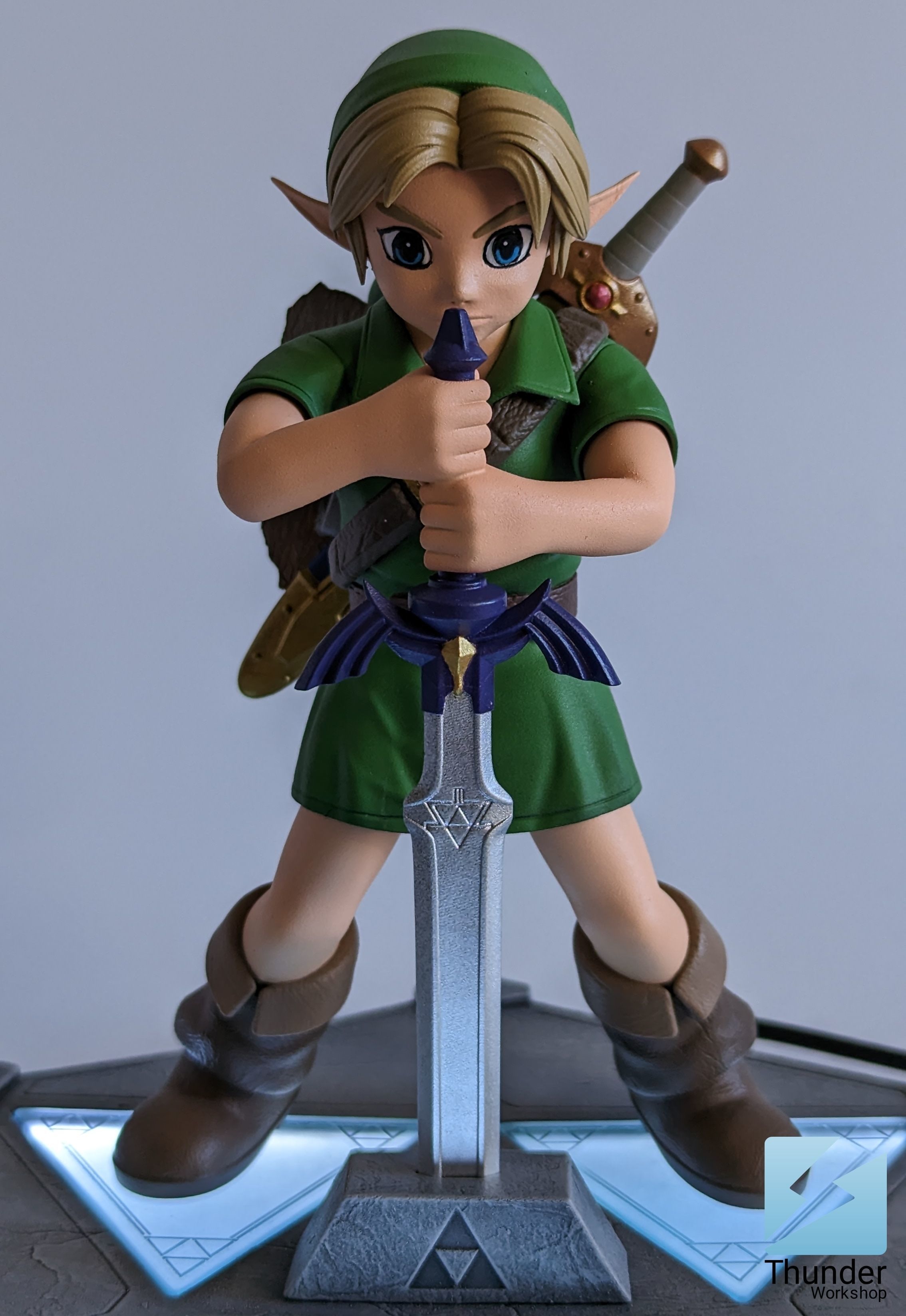 Zelda Ocarina Of Time Young Link - 3D PRINTABLE STATUE 3D print model_2