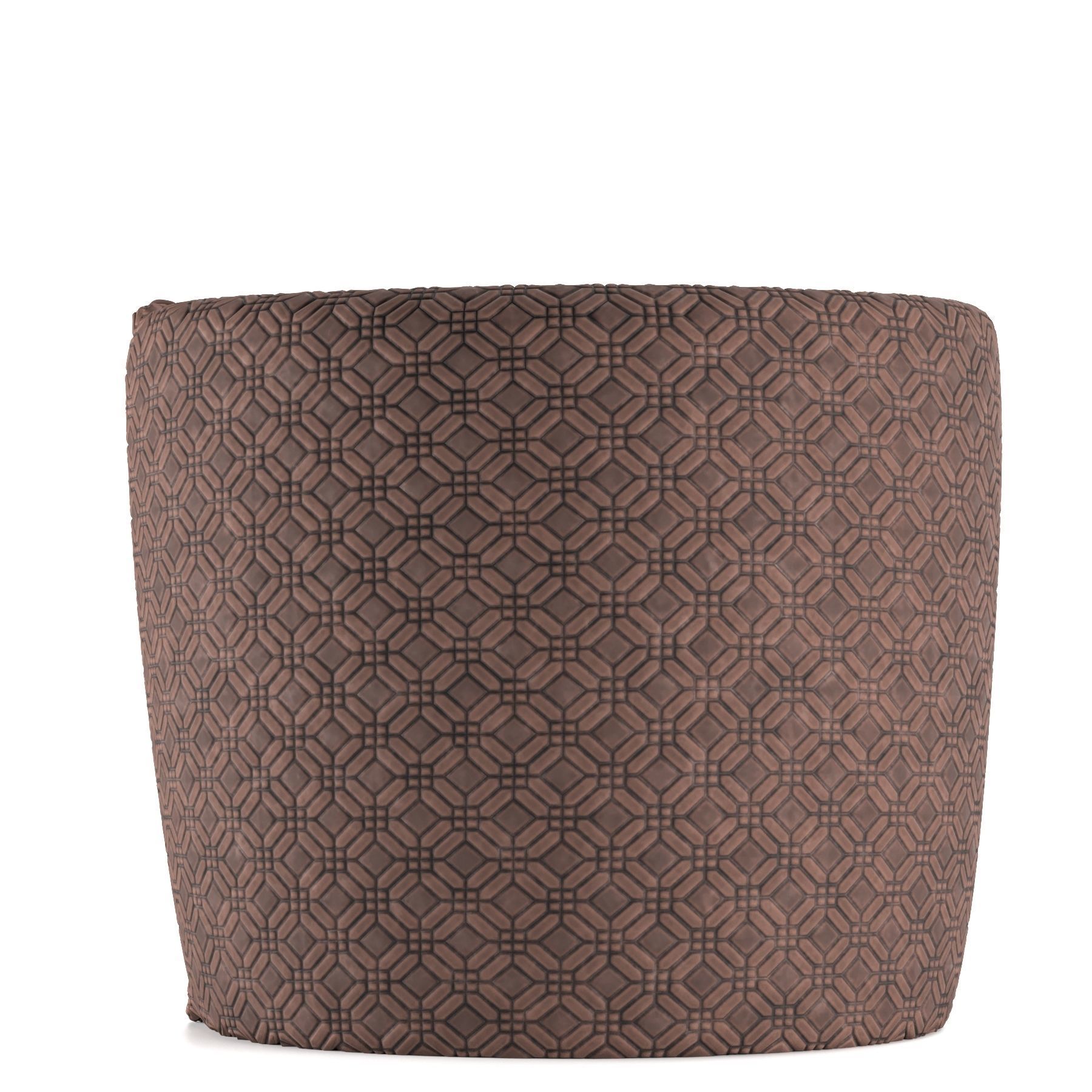 Circle leather armchair 3D model_5