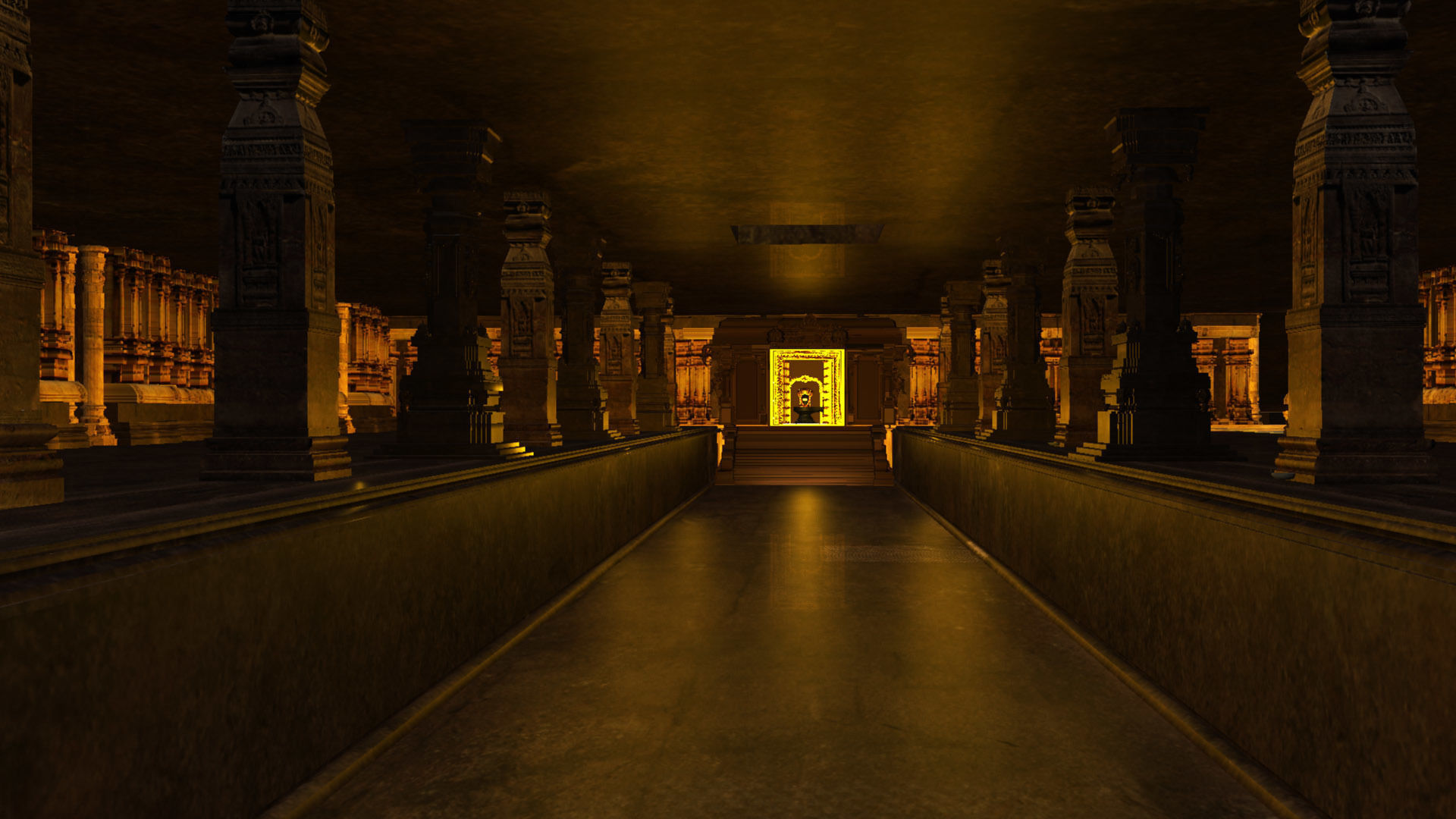 Lord Shiva temple interior  3D model_16