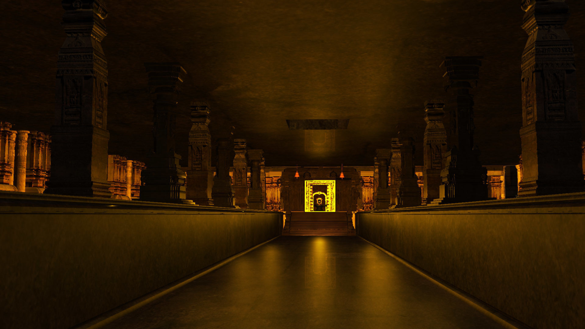 Lord Shiva temple interior  3D model_15