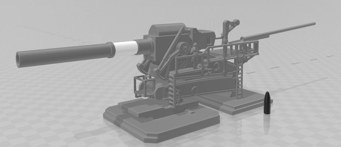 35 5 cm Haubitze M1 ww2 German artillery  3D print model_1