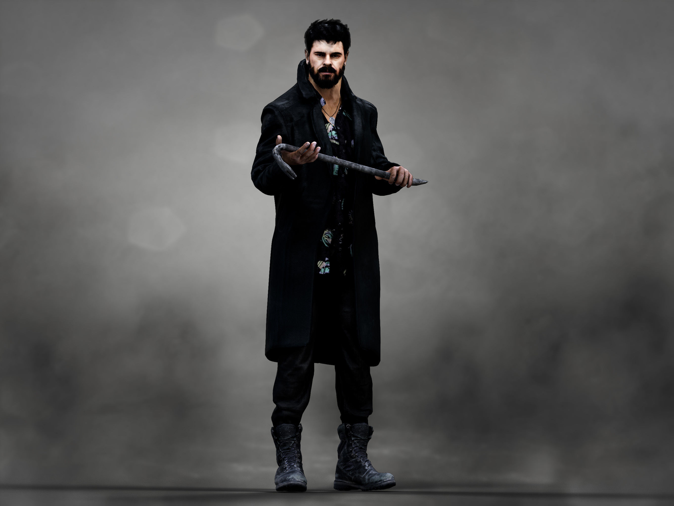 Billy Butcher Low-poly 3D model_3