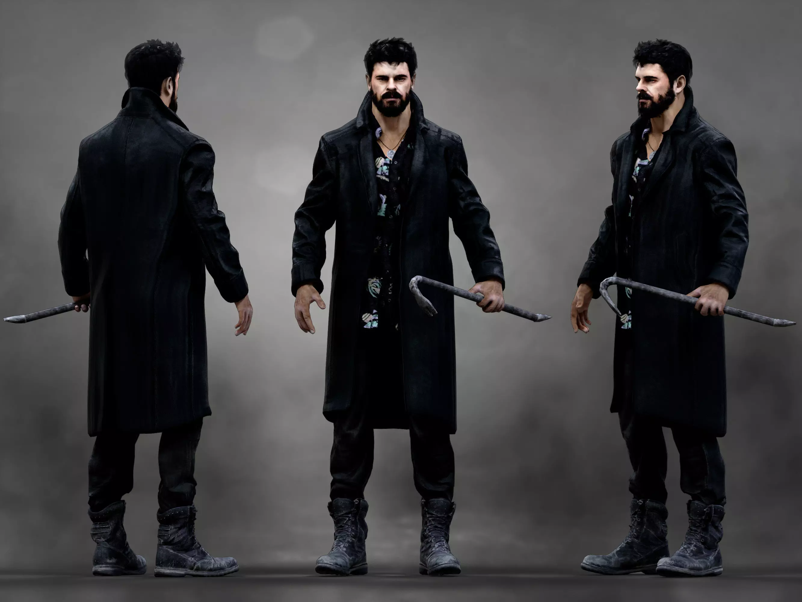 Billy Butcher Low-poly 3D model_0