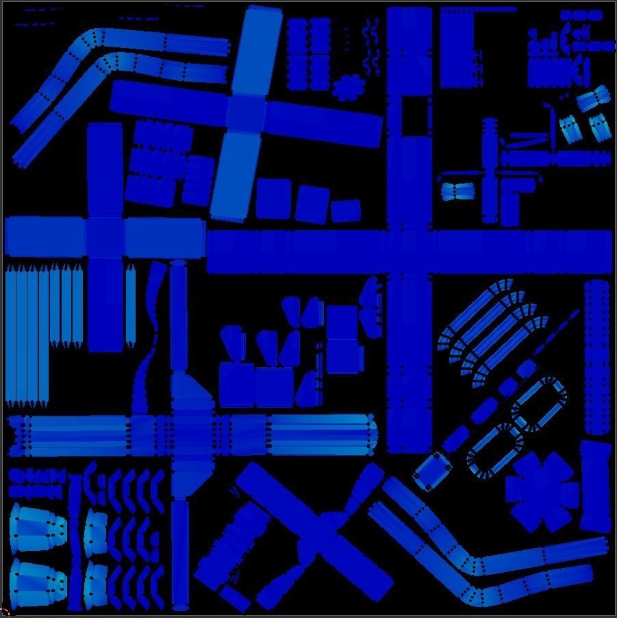 Three stylized Mac-10 PBR game ready Low-poly 3D models Low-poly 3D model_19