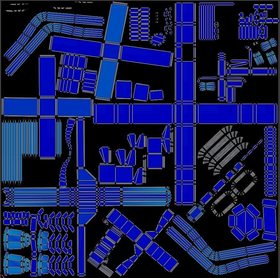 Three stylized Mac-10 PBR game ready Low-poly 3D models Low-poly 3D model_18