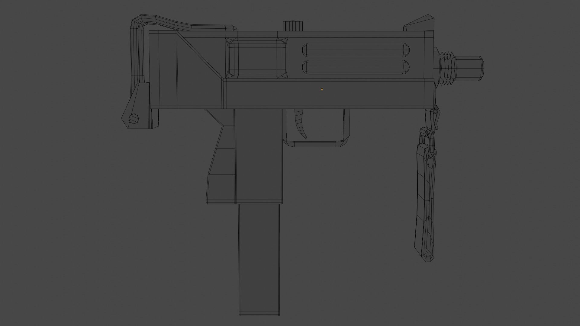 Three stylized Mac-10 PBR game ready Low-poly 3D models Low-poly 3D model_17