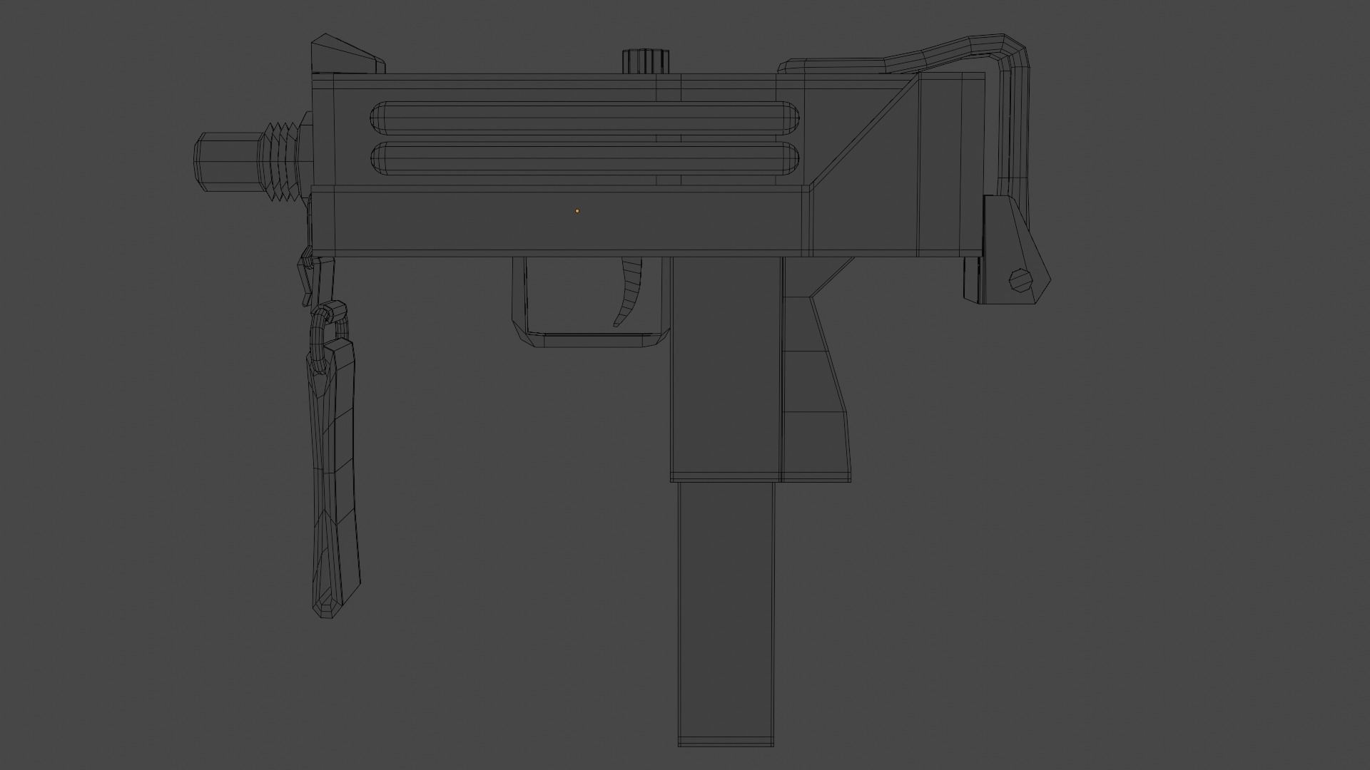 Three stylized Mac-10 PBR game ready Low-poly 3D models Low-poly 3D model_16