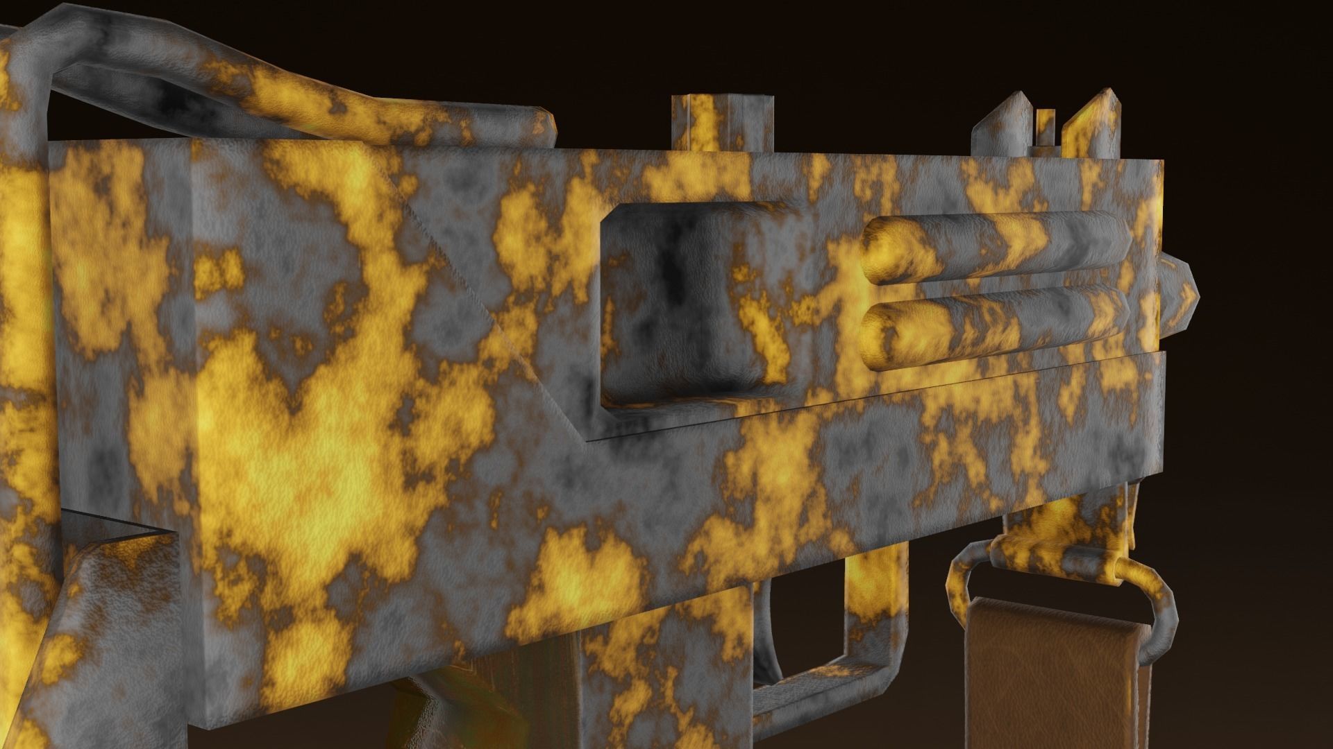 Three stylized Mac-10 PBR game ready Low-poly 3D models Low-poly 3D model_5