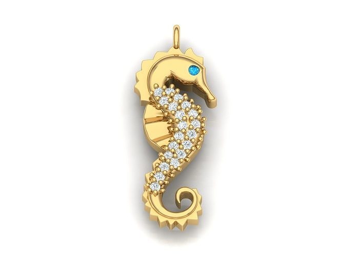 Seahorse Pendant 3D print model