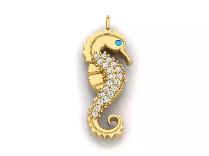 Seahorse Pendant 3D print model