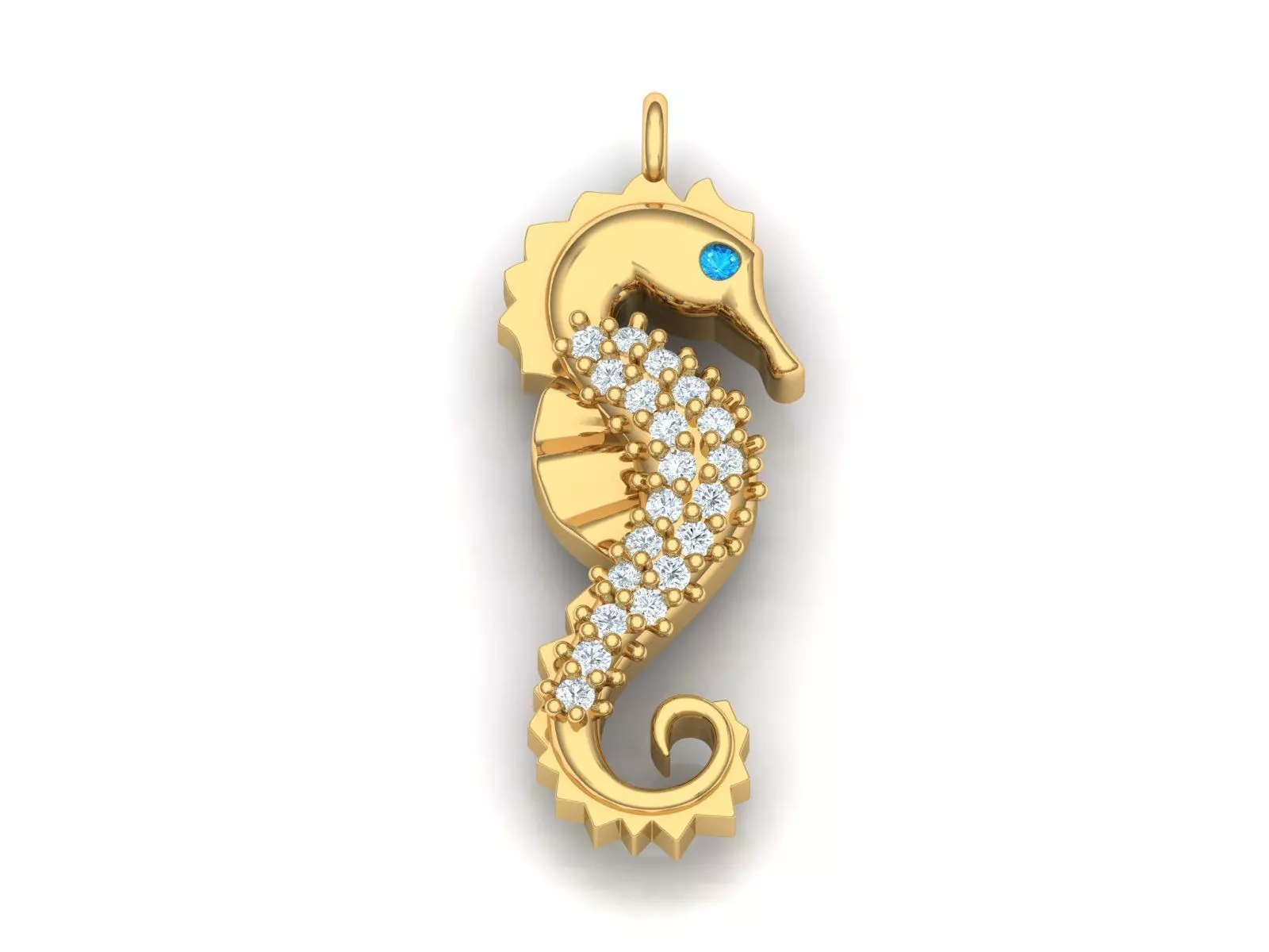 Seahorse Pendant 3D print model_0