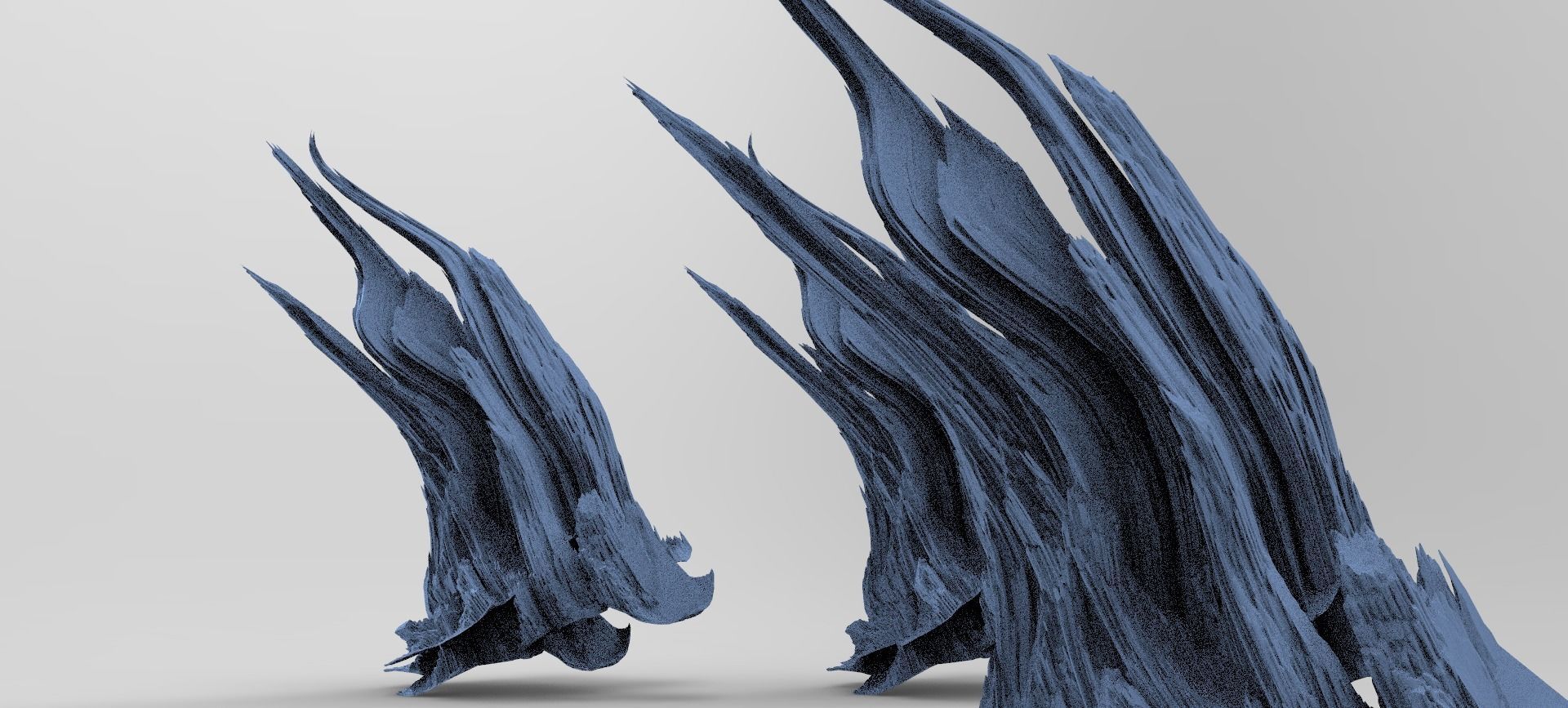 Clawed Spiked mountain piece model  2  3D model_1