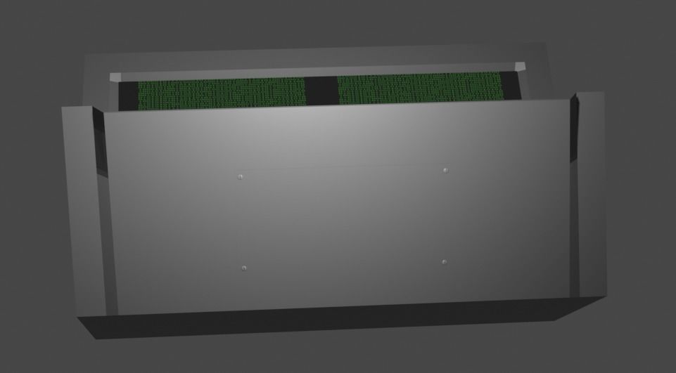 High Tech Computer Console with loading animation 3D model_2