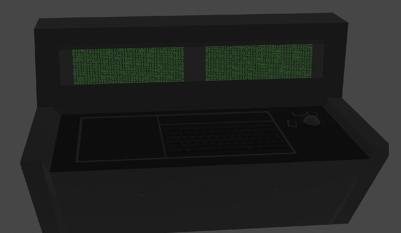 High Tech Computer Console with loading animation 3D model_4