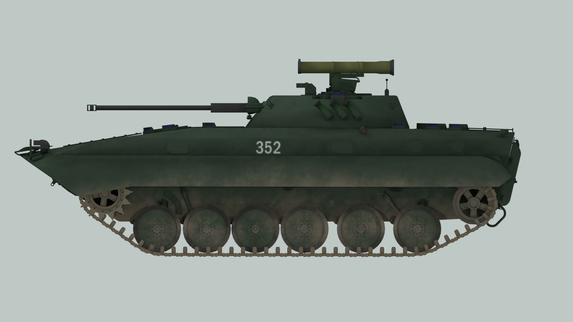 BMP-2 russian armoured vehicle 3D model_6