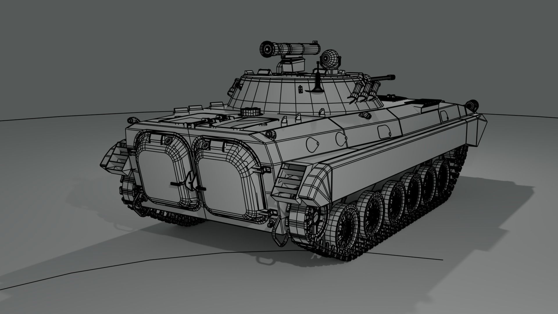 BMP-2 russian armoured vehicle 3D model_19