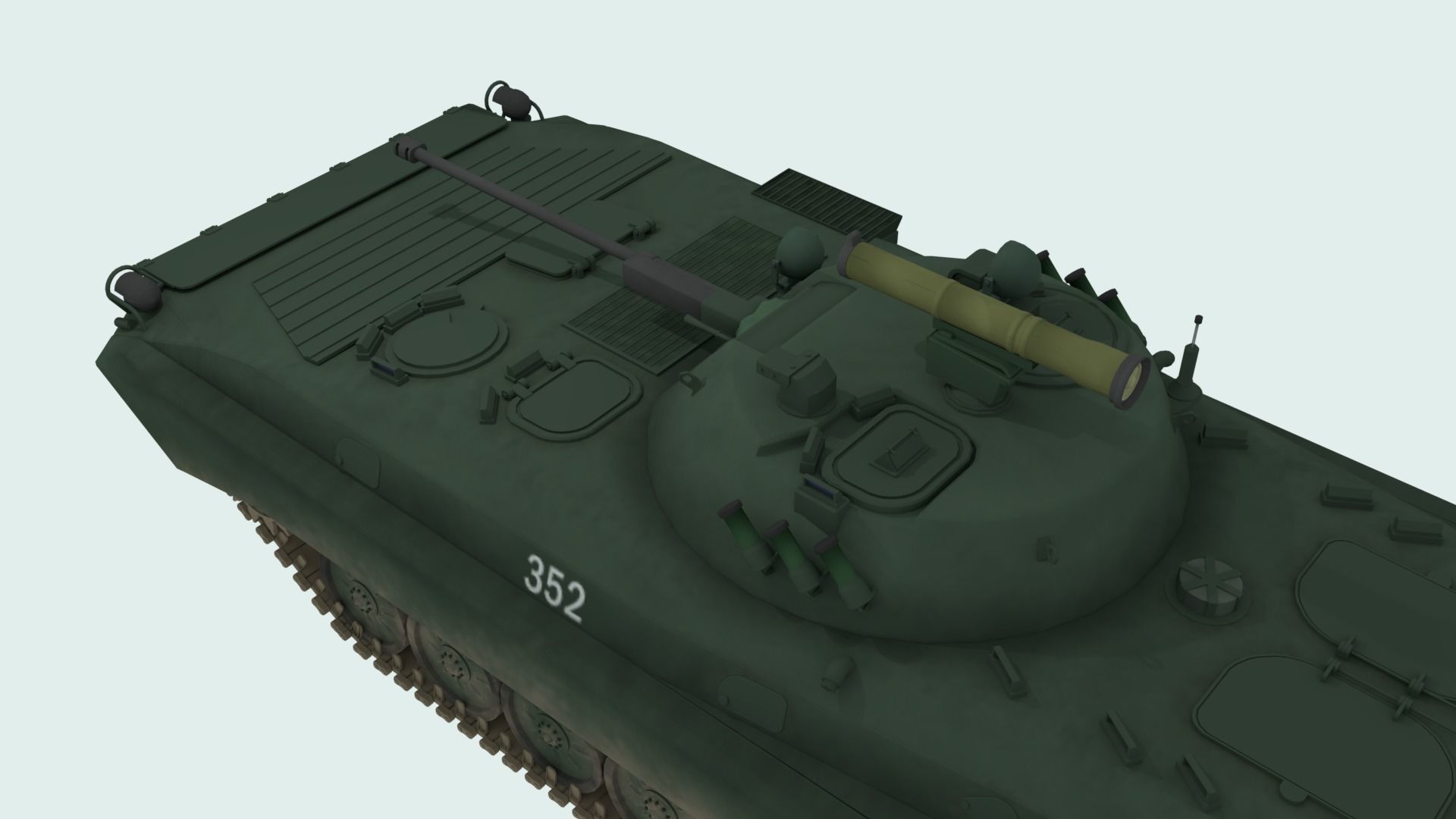 BMP-2 russian armoured vehicle 3D model_25