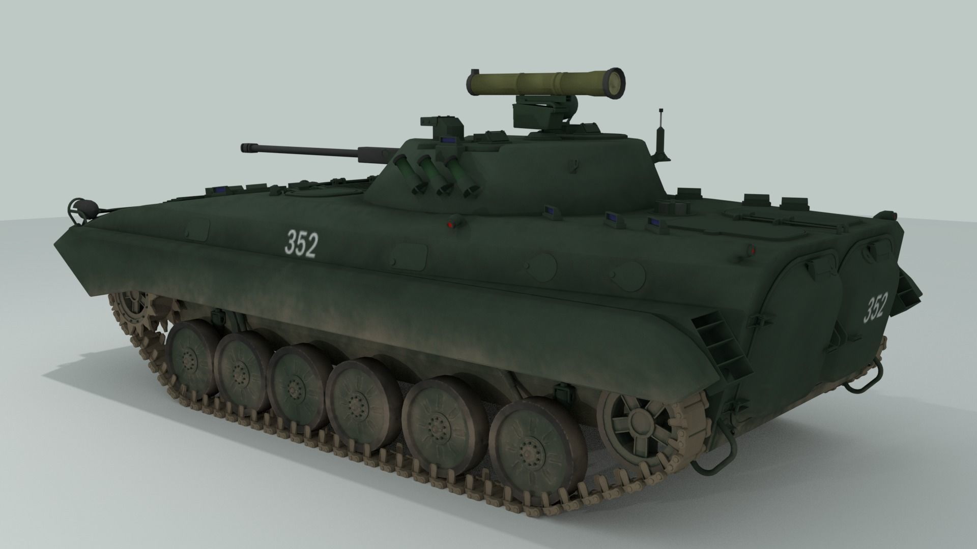 BMP-2 russian armoured vehicle 3D model_3