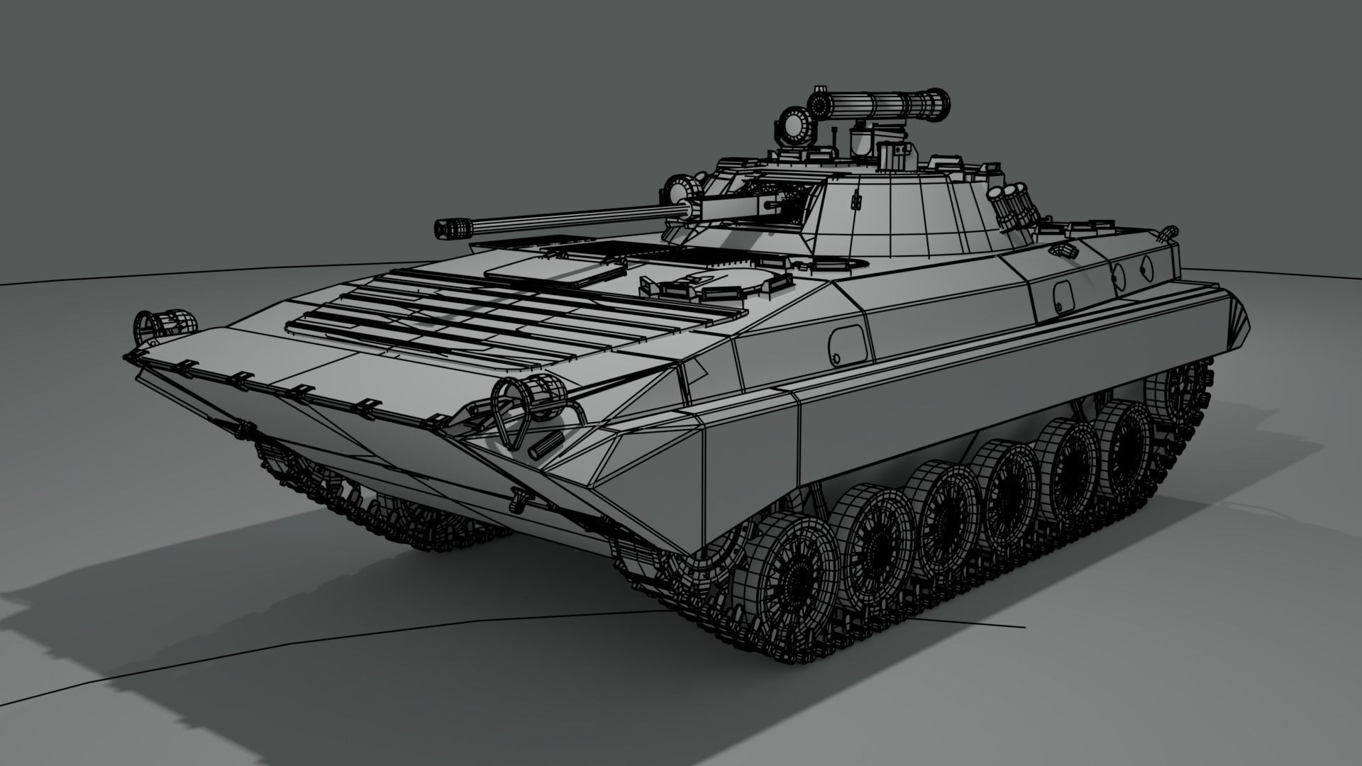 BMP-2 russian armoured vehicle 3D model_18