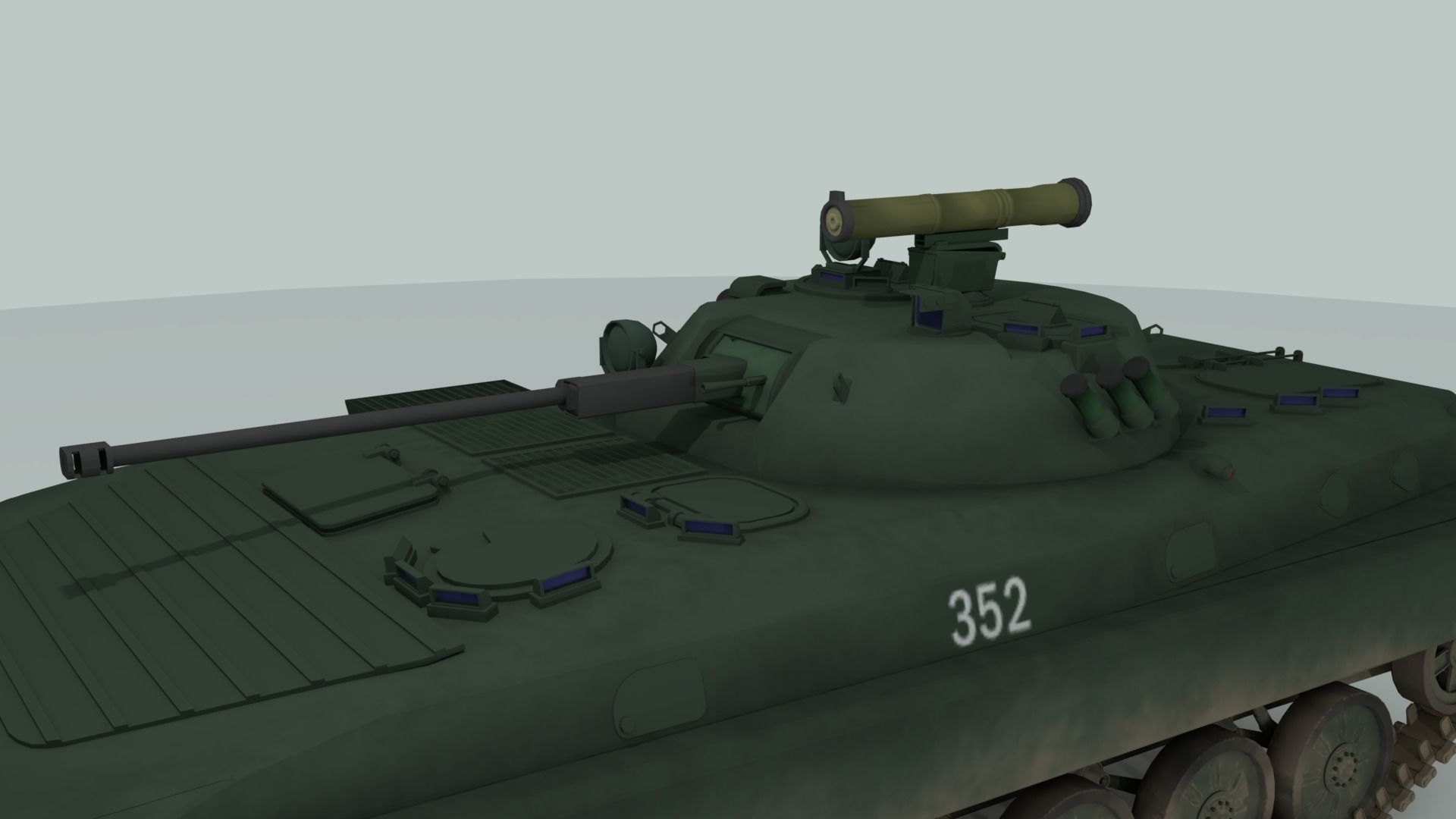 BMP-2 russian armoured vehicle 3D model_12