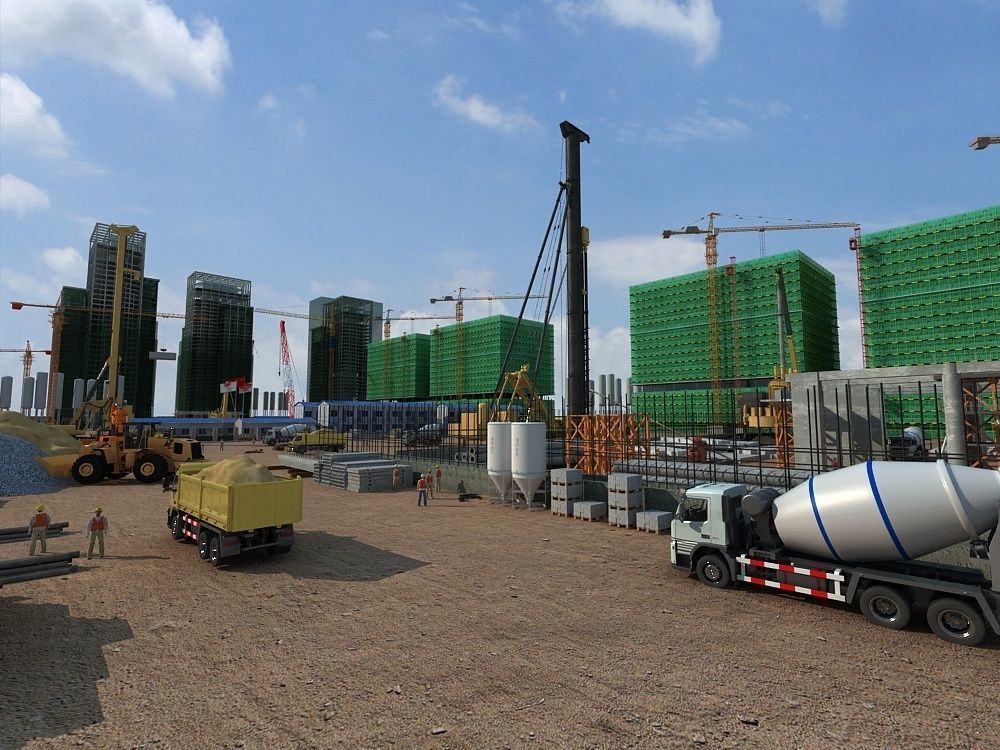 Construction Scene  3D model_1