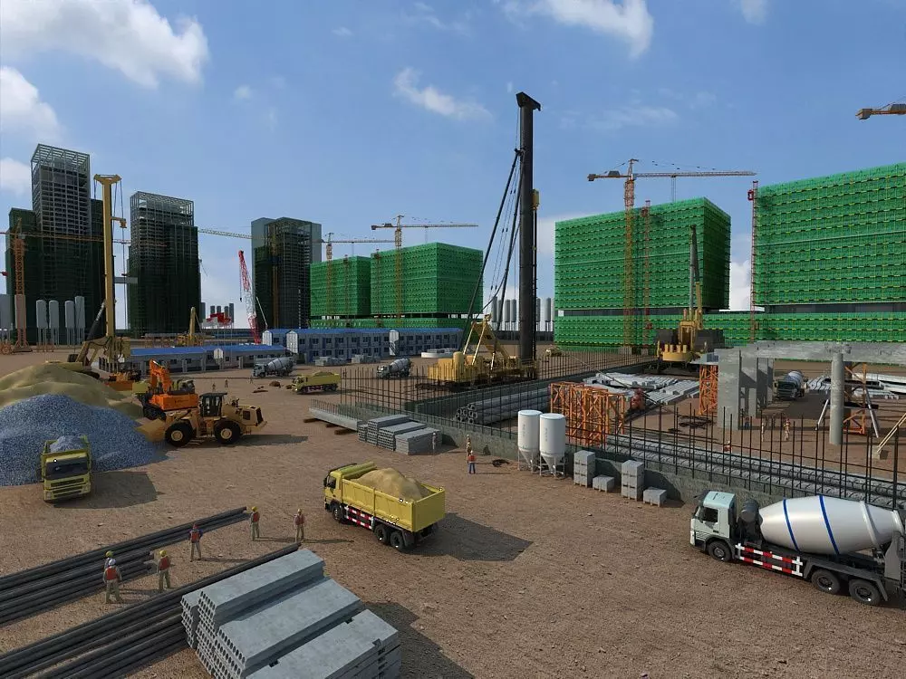 Construction Scene  3D model_0