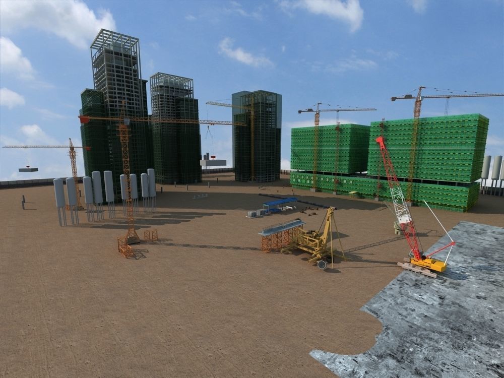 Construction Scene  3D model_7
