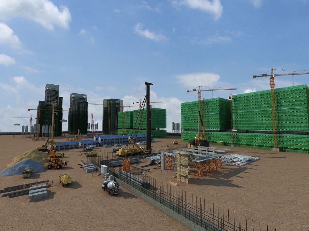 Construction Scene  3D model_2