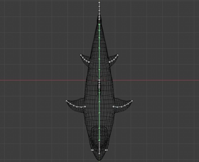 White Shark Animated OldModel Low-poly 3D model_19