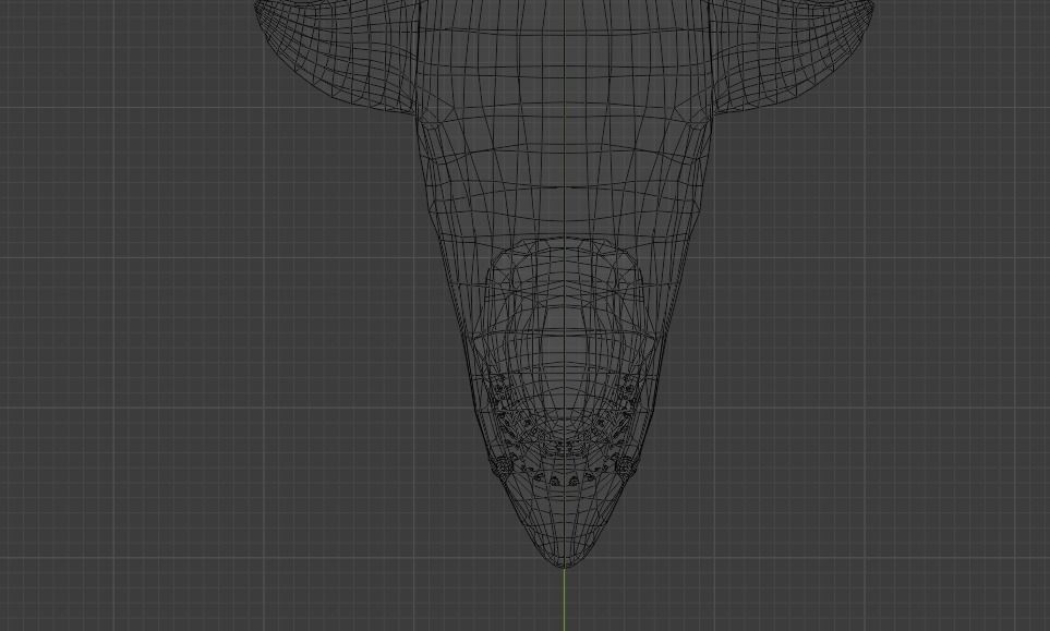 White Shark Animated OldModel Low-poly 3D model_17