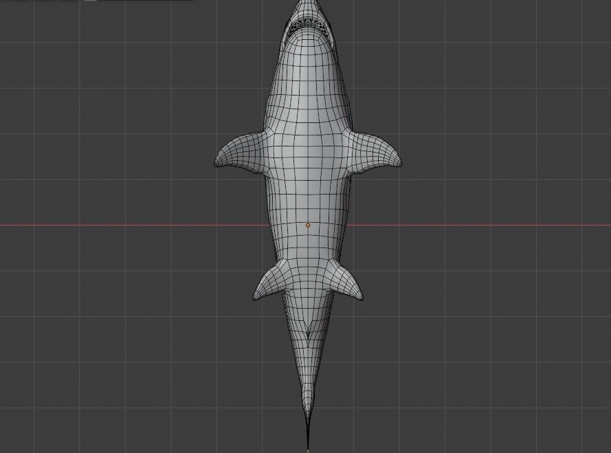 White Shark Animated OldModel Low-poly 3D model_12