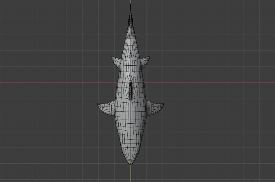White Shark Animated OldModel Low-poly 3D model_13