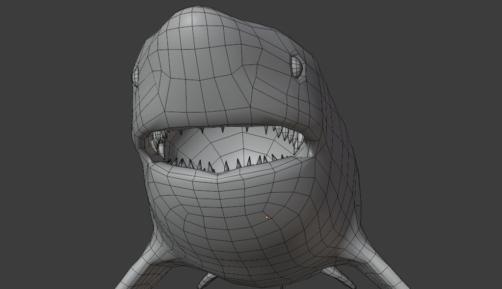 White Shark Animated OldModel Low-poly 3D model_14