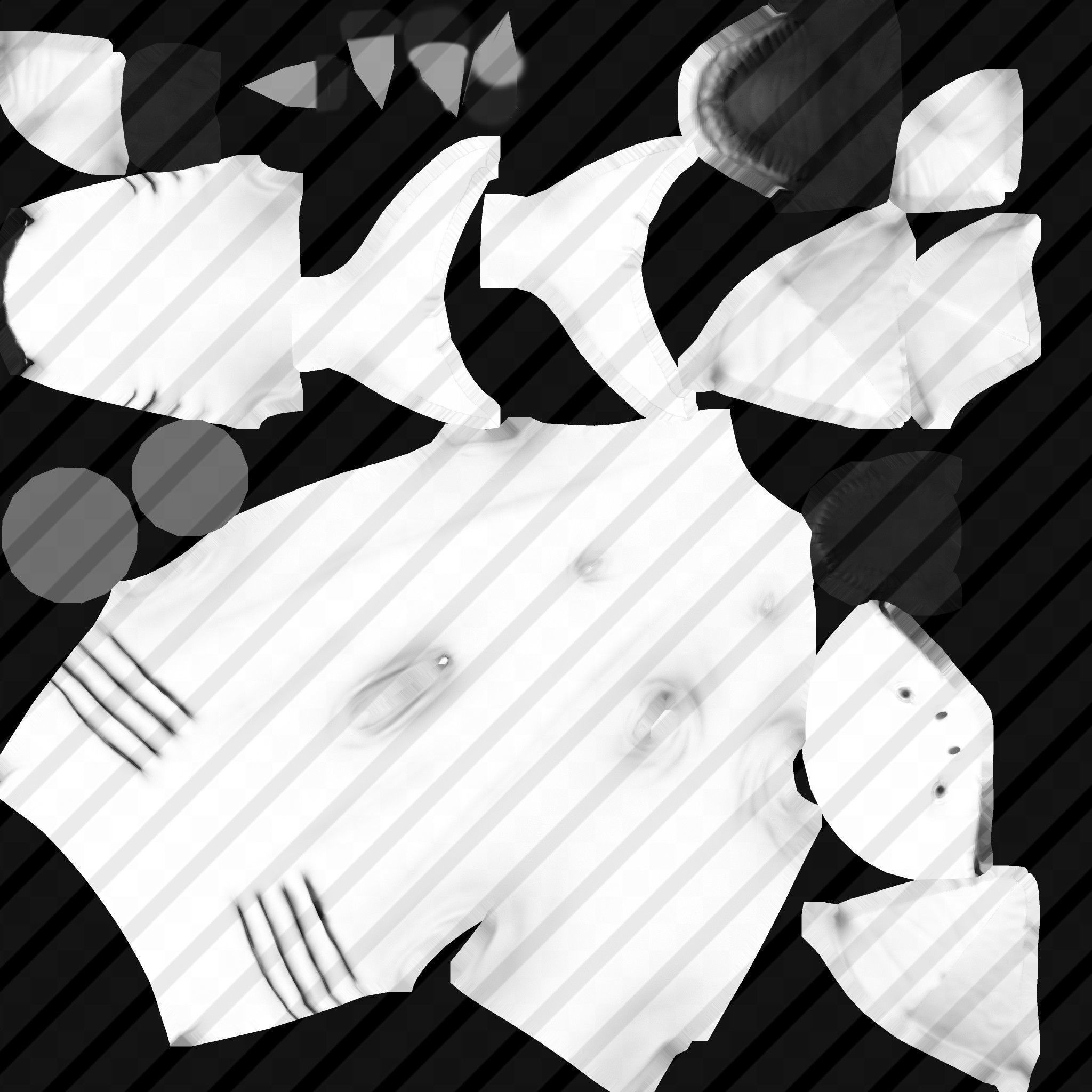 White Shark Animated OldModel Low-poly 3D model_25