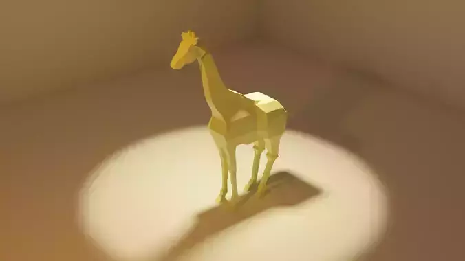 Low-Poly Giraffe Free low-poly 3D model