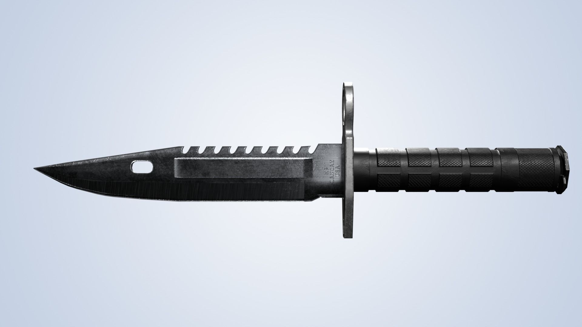 M9 Bayonet Knife with 8 Skin - Low Poly Game Ready Low-poly 3D model_3