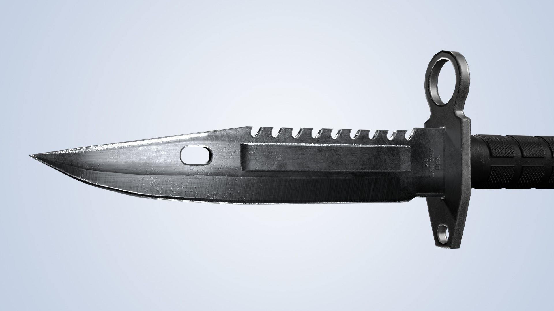 M9 Bayonet Knife with 8 Skin - Low Poly Game Ready Low-poly 3D model_5